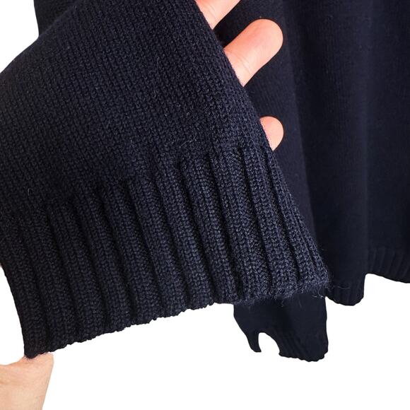 RALPH LAUREN BLUE LABEL 80s Deadstock Blue V-Neck Wool Knit Sweater Large Womens - Picture 7 of 15